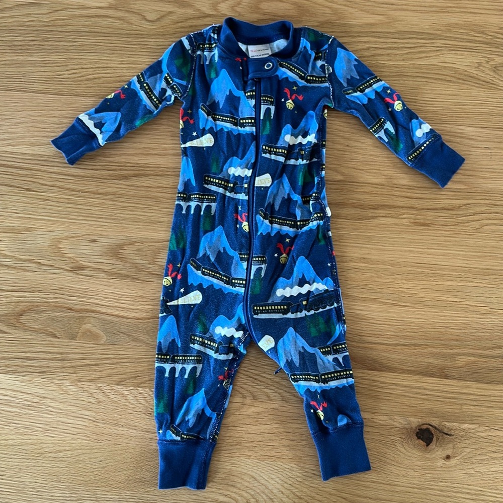 Hanna Anderson Polar Express Christmas Onesie 6-12 months